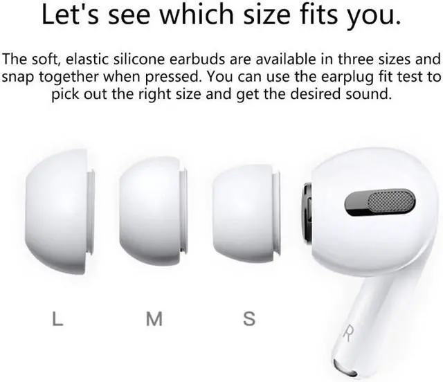 Alt view image 2 of 6 - S/M/L Ear Tips Eartips Earbuds Tips Replacement for airpods  Headphones