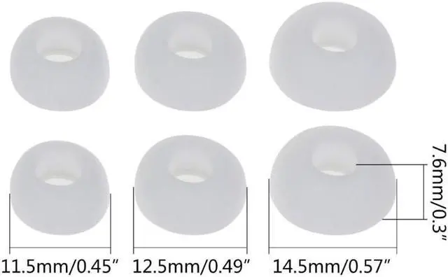 Alt view image 6 of 6 - S/M/L Ear Tips Eartips Earbuds Tips Replacement for airpods  Headphones