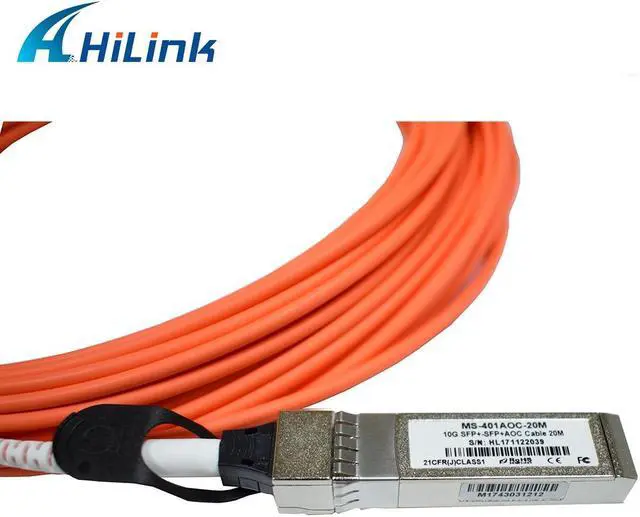 Alt view image 3 of 5 - 10Gbps Ethernet AOC Cables 20m SFP-10G-AOC20M Cables