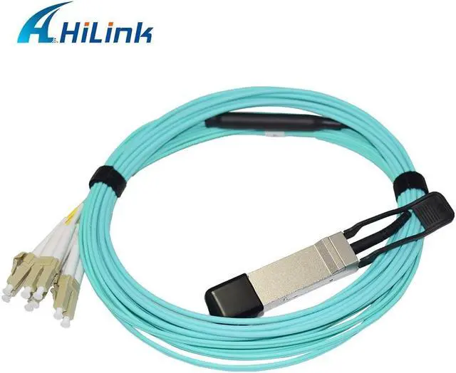 Alt view image 5 of 6 - Compatible 40G QSFP + to 8*LC AOC 5M 40G QSFP+ to 4 Duplex LC Breakout Active Optical Cable