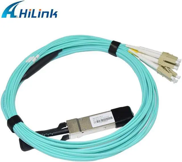 Alt view image 6 of 6 - Compatible 40G QSFP + to 8*LC AOC 5M 40G QSFP+ to 4 Duplex LC Breakout Active Optical Cable