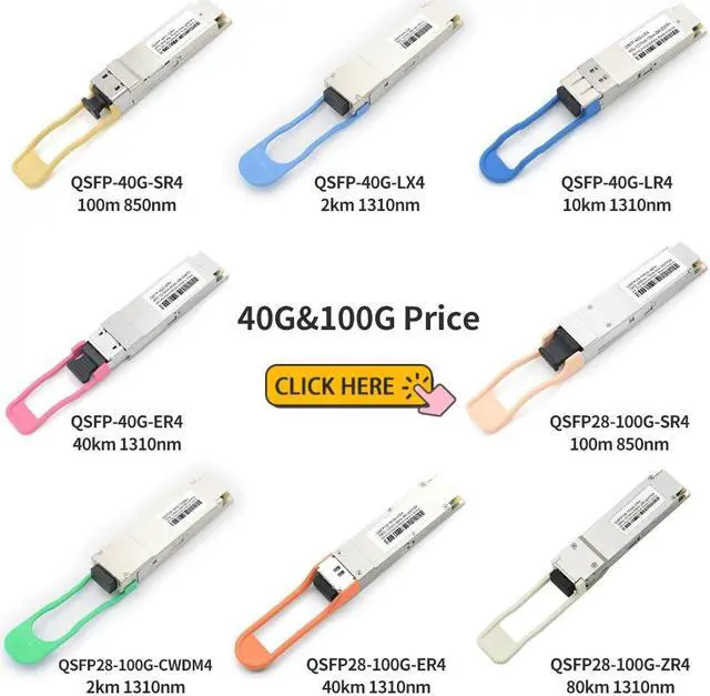 Alt view image 6 of 6 - QSFP28 100G 4 2km 1271nm/1291nm/1311nm/1331nm LC Connector 1310nm SFP Optical Module SFP Transceiver