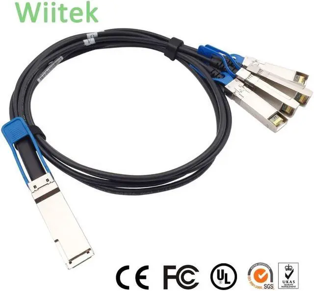 Alt view image 2 of 6 - 100G QSFP28-4SFP28 DAC 2M Breakout Cable OEM Compatible Arista Mellanox Generic Mikrotik