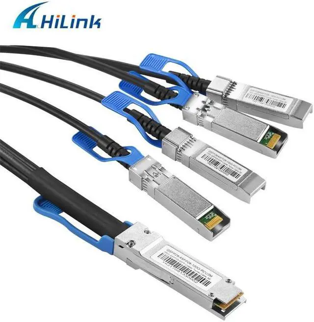 Alt view image 3 of 3 - 100Gbps QSFP28 To 4xSFP28 Breakout Cable High Speed DAC Fiber Cable