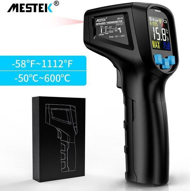 Digital Infrared Thermometer: Range -76°–932°F, -60°–500°C