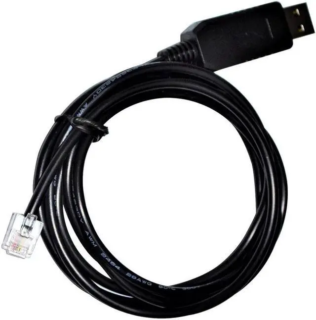 Main image of FT232RL CHIP USB / D-SUB 9-PIN FEMALE TO RJ-11 CONNECTOR RS232 SERIAL COMMUNICATION CABLE FOR I/O 540-143 CABLE (USB-RJ11(Chip))
Cable length:5M