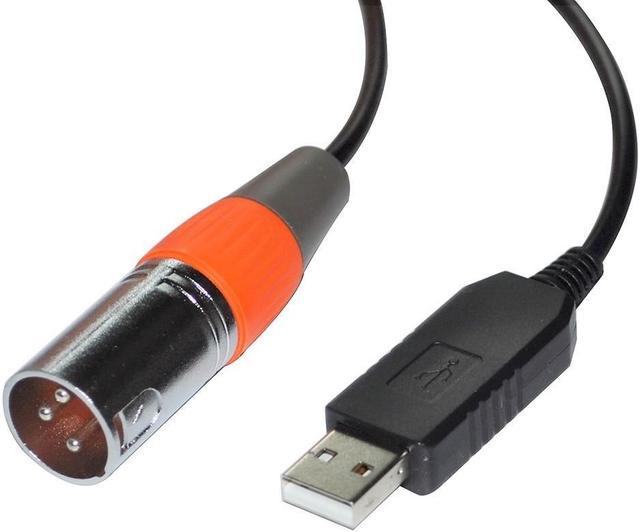 COLORFUL RS485 DMX512 TO USB 3PIN 3P DMX 512 XLR FEMALE CONVERTER CABLE FOR  FREESTYLER QLC STAGE LIGHTNING CONTROLLER KABLE Cable length:1M