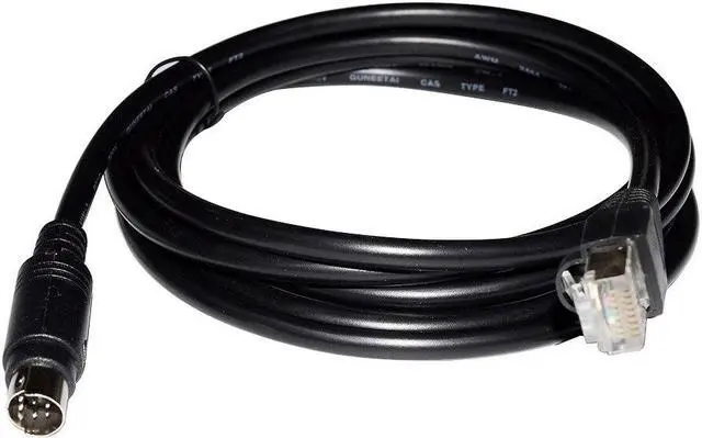 Main image of RJ45 to Mini Din 8P MD8 Male Connector RS422 Programming Communication Cable for Hakko Monitouch HMI MJ2 to Mitsubishi FX PLC 
3M Length