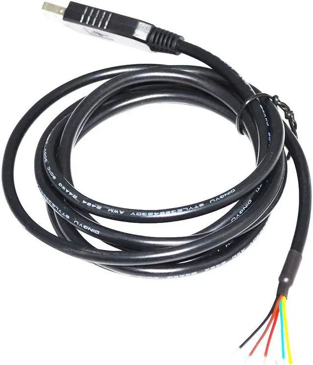 Main image of FT232RL CHIP USB UART TTL 5V 3V3 TO 6 CORE 6PIN WE WIRE END OPEN CABLE COMPATIBLE TTL-232R-5V-WE VCC GND TXD RXD (TTL 3.3V)
Cable length:5M