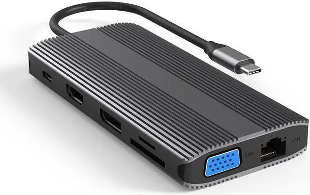 Main image of Typec Docking Station DP+HDMI-compatible Same Display and Different Display MST Gigabit Ethernet Port USB3.0 Splitter 12 In 1