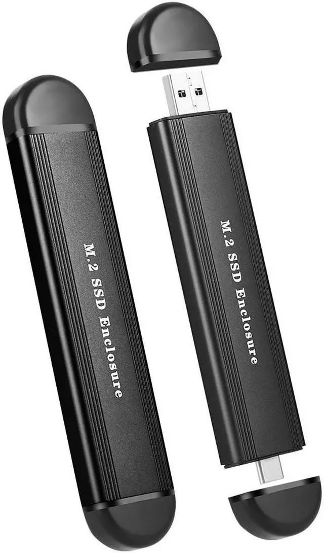 Main image of 2 In 1 M2 SSD Case M.2 To USB 3.1 Gen 2 NVMe SSD Enclosure for Nvme PCIE M Key/NGFF SATA B (B+M) Key SDD Hard Disk Box Adapter Color:Black