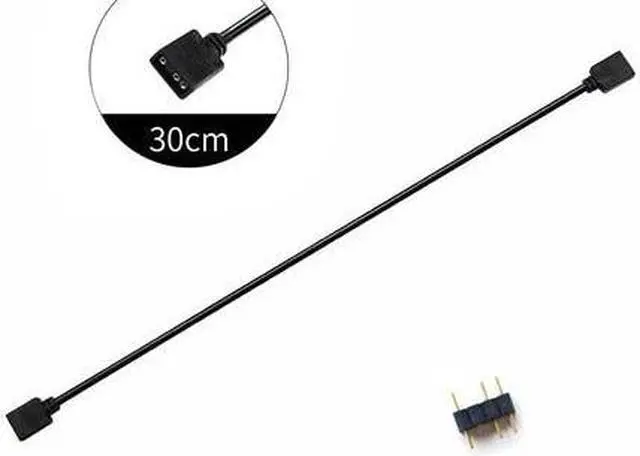 Main image of ARGB 5V 3Pin Extension Cable Adapter 30cm 1 To 1 2 3 4 5 12v 4pin RGB Splitter Cable(5V 1 to 1)(5V)