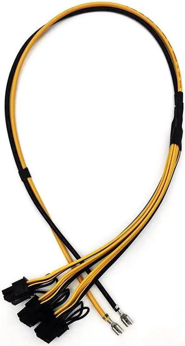 Main image of 1 to 3 6+2 Pin 8Pin Mining Power Supply Cable Cord 12AWG 18AWG GPU Graphics Video Card for ETH BTC Bitcoin Miner (Tail crimp terminal)
(70cm)