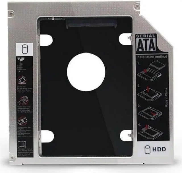 Main image of Universal Aluminum 2nd HDD Caddy 12.7mm SATA 3.0 Hard Disk Drive Box Optibay Enclosure 2.5 SSD for Laptop DVD-ROM(12.7mm)