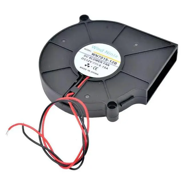 Alt view image 6 of 6 - WN7015-12B Dual Ball Centrifugal Turbo Blower Fan 7cm 70x70x15mm DC12V 0.15A 3500rpm fan for Humidifier And Printer Cooling