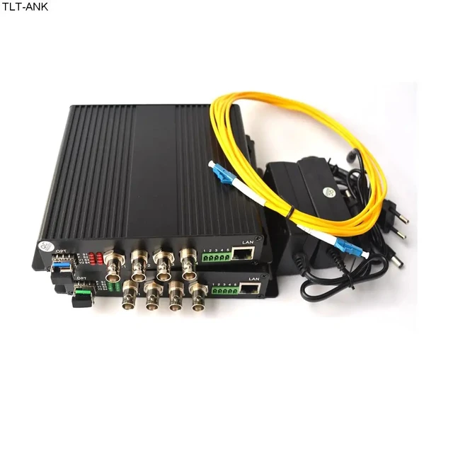 Alt view image 5 of 5 - without RS-485 data,4 Channel HD SDI without RS-485 data over Fiber Optic Media Converter,Video Audio Ethernet over fiber, with 2SFP optical module,LC for HD SDI camera