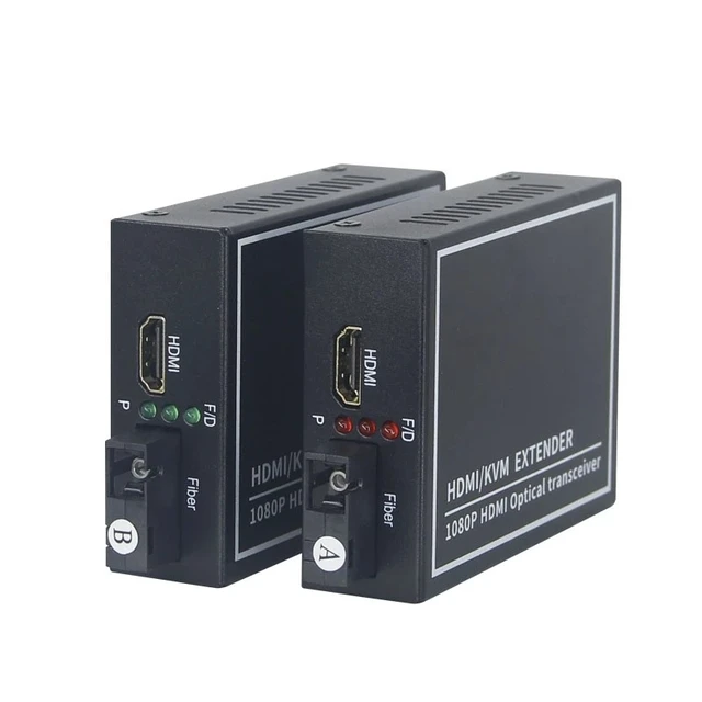 Alt view image 2 of 5 - With KVM,One pair HDMI KVM extender over fiber optical HDMI to Fiber Optical converter Up to 20KM SM SC connector
