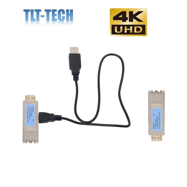Alt view image 2 of 5 - ,Super mini HDMI to fiber optical converter hdmi extender over fiber optical Up to 300 meters OM3 USB Powered