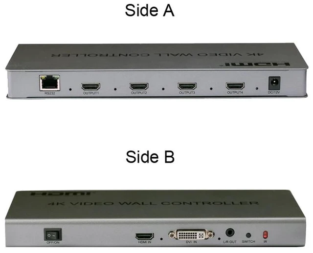 Alt view image 2 of 5 - EUR Plug,4K TV Wall Processor 2x2 Video Wall Controller DVI HDMI Multi-screen Splicing Processor Images Stitching 1x2 1x3 1x4 4x1 Splicer