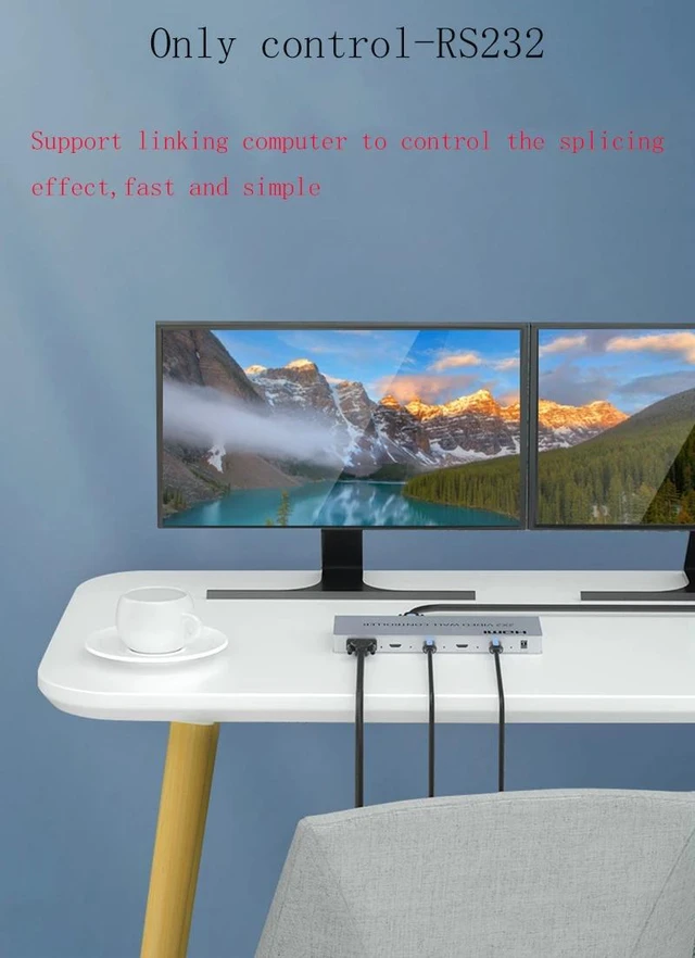 Alt view image 5 of 5 - EUR Plug,4K TV Wall Processor 2x2 Video Wall Controller DVI HDMI Multi-screen Splicing Processor Images Stitching 1x2 1x3 1x4 4x1 Splicer