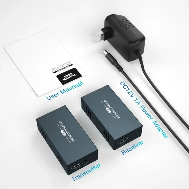 Alt view image 5 of 6 - EUR Plug,Zero Latency 100M 4K Video Cat6 HDMI Cat5e/6/7 Cable Extender HDMI Transmitter+Receiver Support POC ,EDID