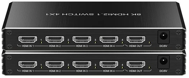 Main image of EUR Plug,8k@60hz HDMI Switch 4x1 Supports HDMI 2.1 4K@120Hz 4:4:4 8bit HDR Support CEC ARC Auto Switch