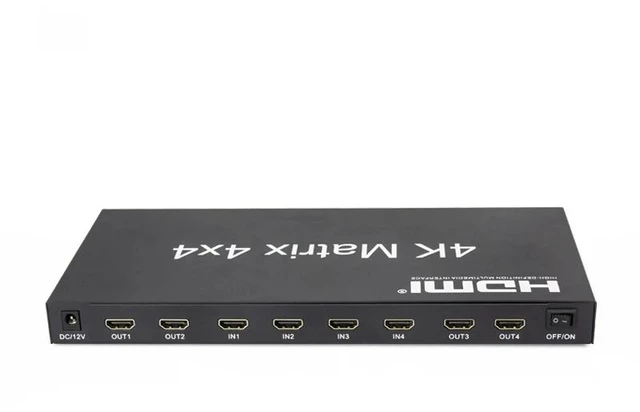 Main image of EUR Plug,HDMI 2.0 Matrix 4X4 HDMI Matrix 4X4 HDMI Splitter Switcher 4 in 4 out Matrix with RS232&EDID control HDCP 2.2 4KX2K/60HZ HDR