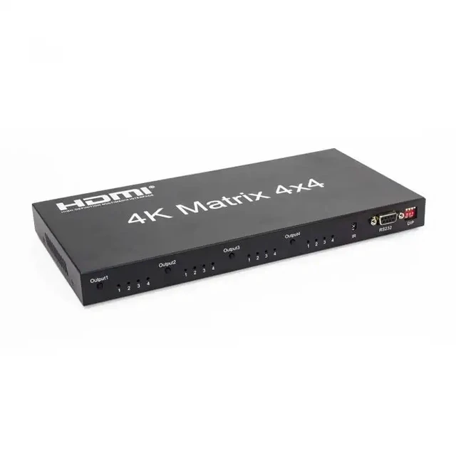 Alt view image 4 of 4 - EUR Plug,HDMI 2.0 Matrix 4X4 HDMI Matrix 4X4 HDMI Splitter Switcher 4 in 4 out Matrix with RS232&EDID control HDCP 2.2 4KX2K/60HZ HDR
