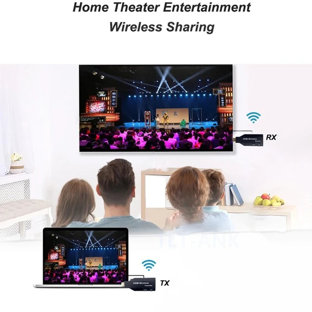 Alt view image 5 of 5 - ,5G 50M Wireless HDMI Video Transmitter And Receiver Kit Adapter Home Audio TV Stick Full HD Projector Extender Display Dongle