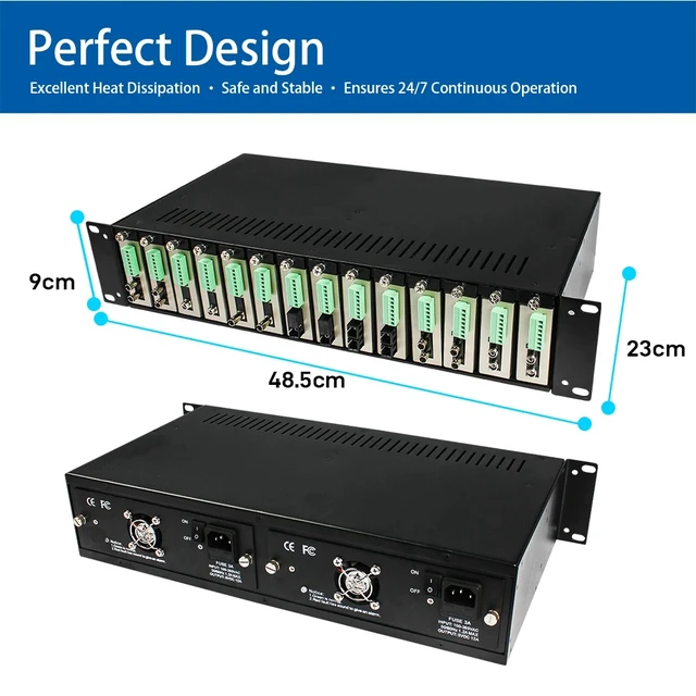 Alt view image 3 of 5 - Multi Mode Duplex,Industrial Serial RS485 Fiber Optic Modem Serial Communication Data Converter Device Server up to 20KM over Fiber Converter
