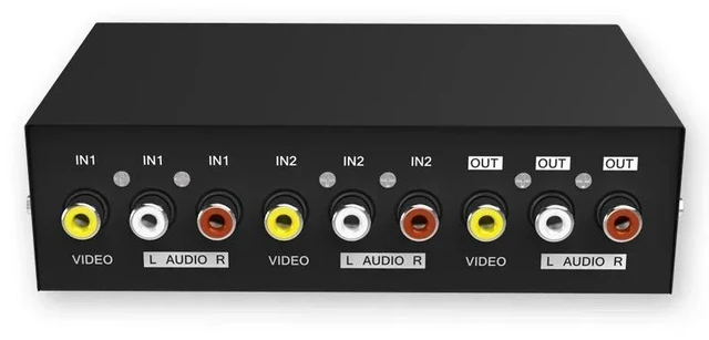 Alt view image 2 of 5 - 4 in 1 out,2/4/8 Ports AV RCA Audio Video Switch 2x1 4x1 8x1 AV Signal RCA Composite Switcher Selector Box for STB TV DVD Player HDTV