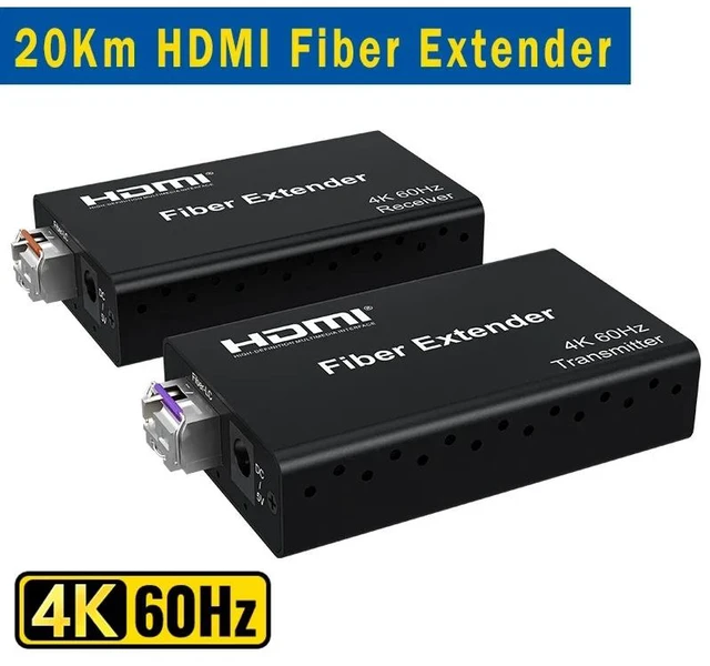 Main image of SC Port,4K@60Hz 20Km HDMI Fiber Extender over Single Mode LC / SC Fiber HDMI Fiber Transceiver Converter with SFP Module HDR10 HDCP2.2