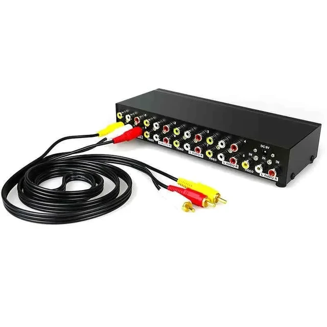 Alt view image 5 of 5 - 1 in 8 out,8 Ports AV Splitter 8 Way RCA Video Audio Splitter Box 1 in 8 out RCA Splitter 1x4 1x8 CVBS RCA Video Audio Distributor Splitter