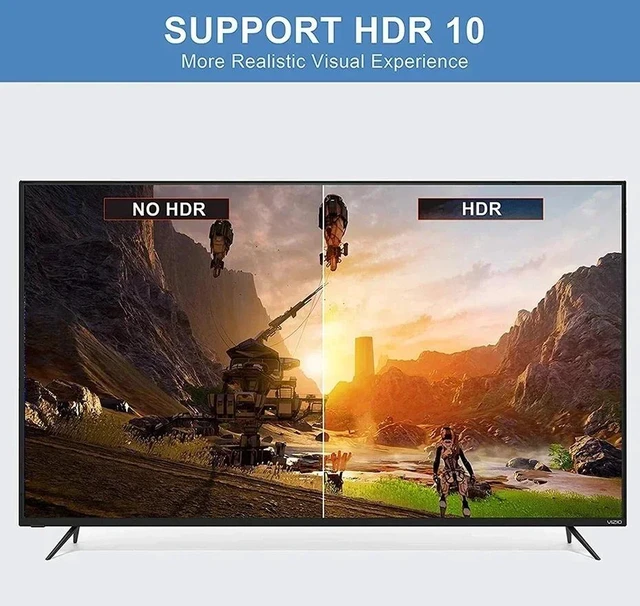 Alt view image 3 of 5 - 1 in 4 out,8K HDMI 2.1 Splitter 1x2 1x4 8K@60Hz 4K@120Hz HDMI Video Splitter Duplicator 1 in 2 out HDR 48Gbps for Xbox PS4 PS5 TV PC Laptop