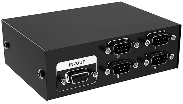 Main image of ,RS232 Switch 4 in 1 out RS232 Serial DB9 Pin Switcher 4x1 for PC Console Printer Sharing Selector Controller