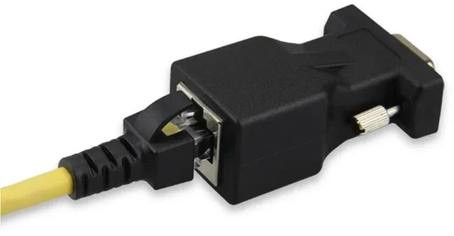 Alt view image 4 of 5 - 1 pair Female,DB9 RS232 Rj45 Extender over Single CAT5e CAT6 Ethernet Cable 20M 9 Pin RS232 Adapter Extender RS232 Female to Male Converter