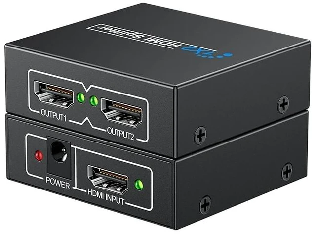 Main image of 1 in 2 out,1080P HDTV Splitter 1 in 2 out HDTV Video Distributor Switch 1x2 Duplicate/Mirror Screen Display Converter for Loptop PC Monitor