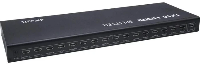Alt view image 3 of 5 - 4K 1x10,4K HDMI Splitter 1 in 16 out 4K 30Hz HDMI Video Distributor Splitter 1x8 1x10 1x16 16 Way Monitor out Display Audio Video Sync