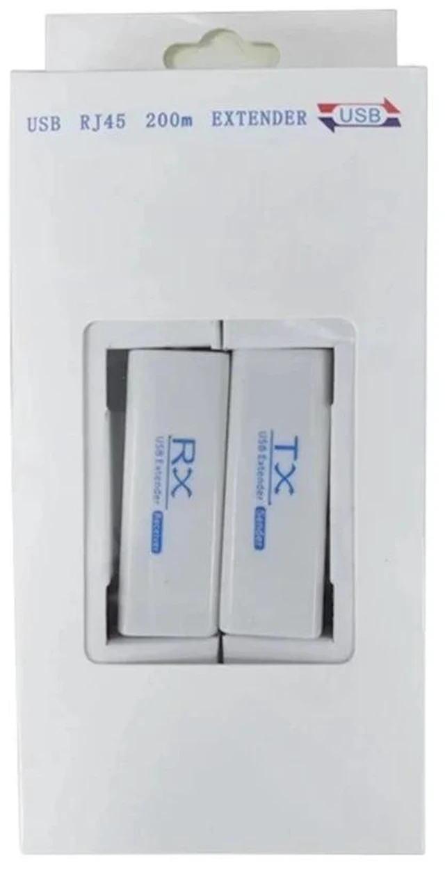Alt view image 5 of 5 - TX and RX,USB Rj45 Extender 200M USB to RJ45 Extender over Ethernet Cat5e/6 Cable USB UTP Extension Transmitter Receiver kit Plug and Play