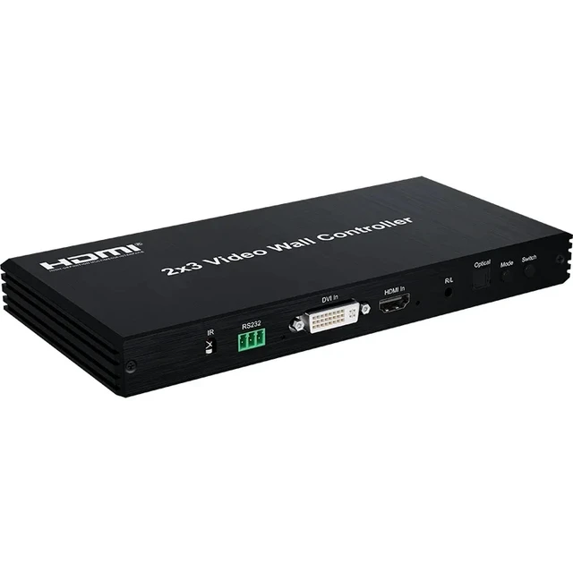 Alt view image 5 of 5 - with US Plug,1080P 2x3 HDMI Video Wall Controller 2x2 3x2 1x3 6 Screens TV Wall Splicing Processor Video Splicer with Bezel Adjust 180° Flip