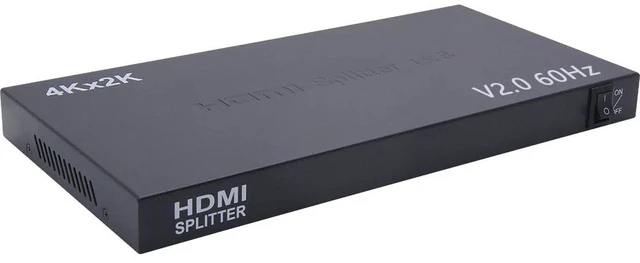 Alt view image 4 of 5 - 4K 60Hz 1X8,8 Port HDMI Splitter 4K 60Hz HDMI 2.0 Splitter 1 in 8 out Ultra HD Video Distributor Copy Screen Display for PC DVR Monitor TV