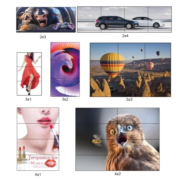 Alt view image 5 of 5 - ,4K Video Wall Controller 3x3 HDMI Video Image Processor 3x3 3x2 2x2 3x1 1x4 9-Screen Splicing with Audio Output for 9 TV Splicer