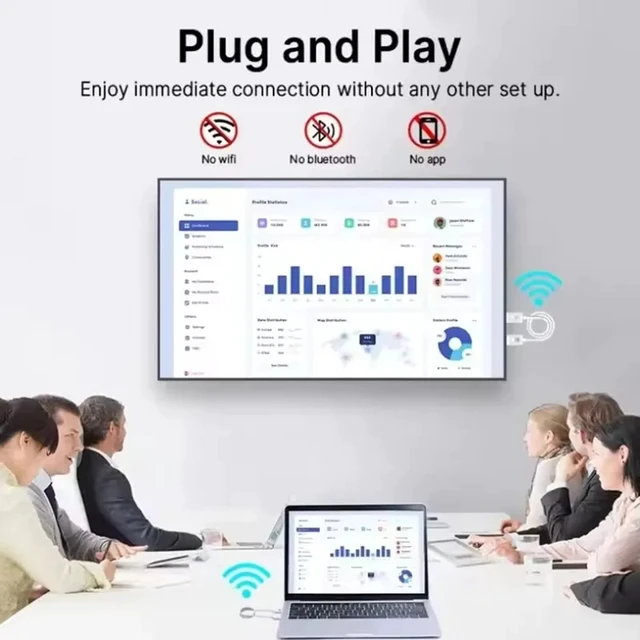 Alt view image 3 of 5 - ,50m Wireless Transmission Extender for HDMI Video Transmitter and Receiver Display Adapter Screen Mirror for Camera PC To TV