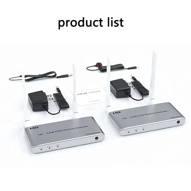 Alt view image 5 of 5 - 1 TX and RX,5G Wireless Video Audio Transmitter Receiver 1080P 60Hz 200M KVM Extender for HDMI With USB for TV Keyboard Mouse PC