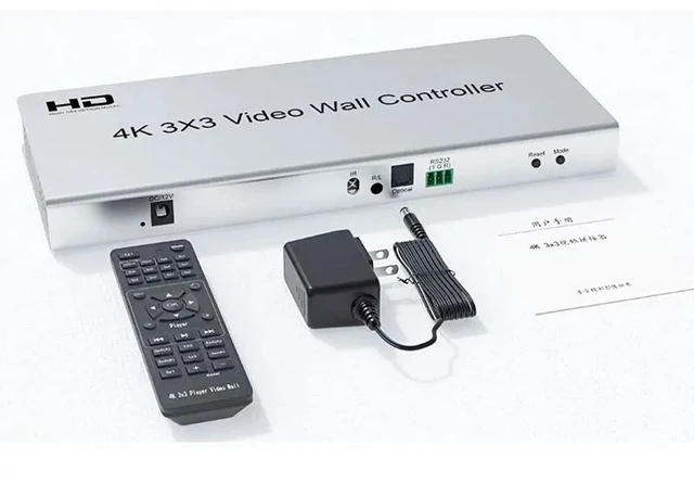 Main image of US Plug,4K 3x3 Video Wall Controller for HDMI 1x3 1x4 2x3 2x4 3x4 4x4 4x2 Video 9 Channel Multi Screen TV Splicer Processor