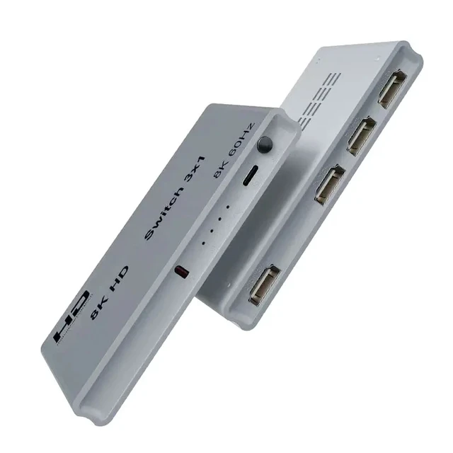 Alt view image 4 of 5 - 1 set,8K 60Hz Switcher for HDMI 3 in 1 out Free Switching Equipped with IR Remote Control 3X1 4K 120Hz for computer projectors,