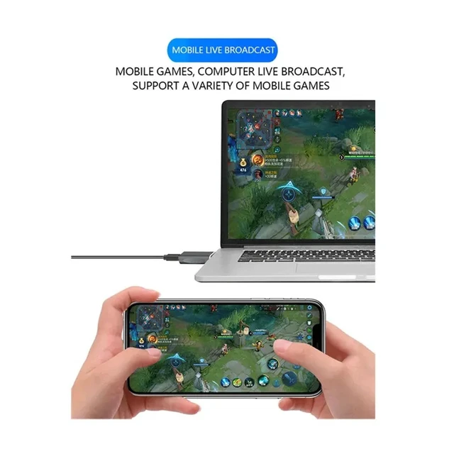 Alt view image 5 of 5 - USB Style,USB 3.0 60fps for HDMI Audio Video Capture Card Device 4k for OBS Live Streaming Broadcast Game Recording Box