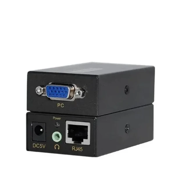 Alt view image 4 of 5 - AU Plug,100M VGA Extender VGA Cable Transmitter Receiver Extender VGA to RJ45 Amplifier Support for DVR Hard Disk HD 3D