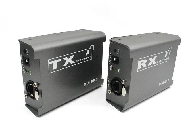 Alt view image 2 of 5 - EU Plug,One Way Bi-directional XLR Audio Digital Extender 200M Public Transmission for Audio Matrix Digital IP Broadcasting
