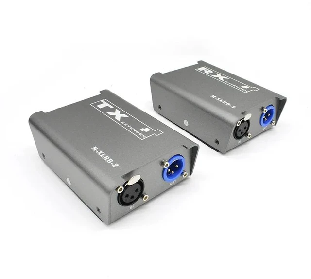 Alt view image 3 of 5 - EU Plug,One Way Bi-directional XLR Audio Digital Extender 200M Public Transmission for Audio Matrix Digital IP Broadcasting